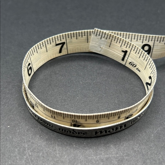 DB925 Sterling Silver Mobius Mom, Mother Bangle Bracelet - Picture 6 of 9